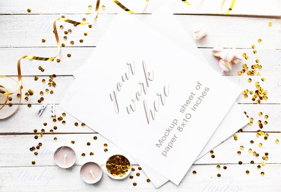 Wedding Mockup 8x10 Inches Sheet Of Paperblank 8x10