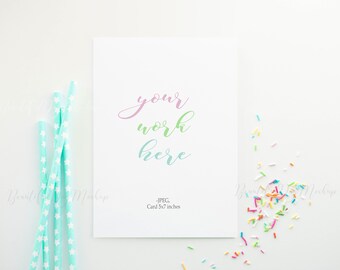 Shower Card Mockup Etsy