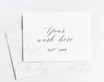 Business Card Mockup Place Card Mockup 3 5x2 Card Etsy
