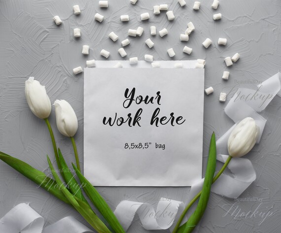Wedding Mockup Paper Bag Mockup85x85 White Bag Etsy