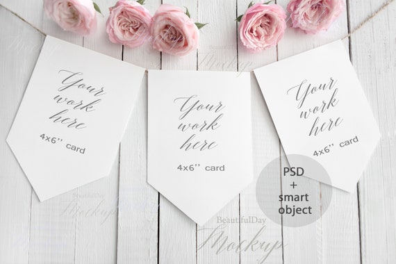 Mockup Wedding Psd Smart Object Printable Bannermockup Etsy