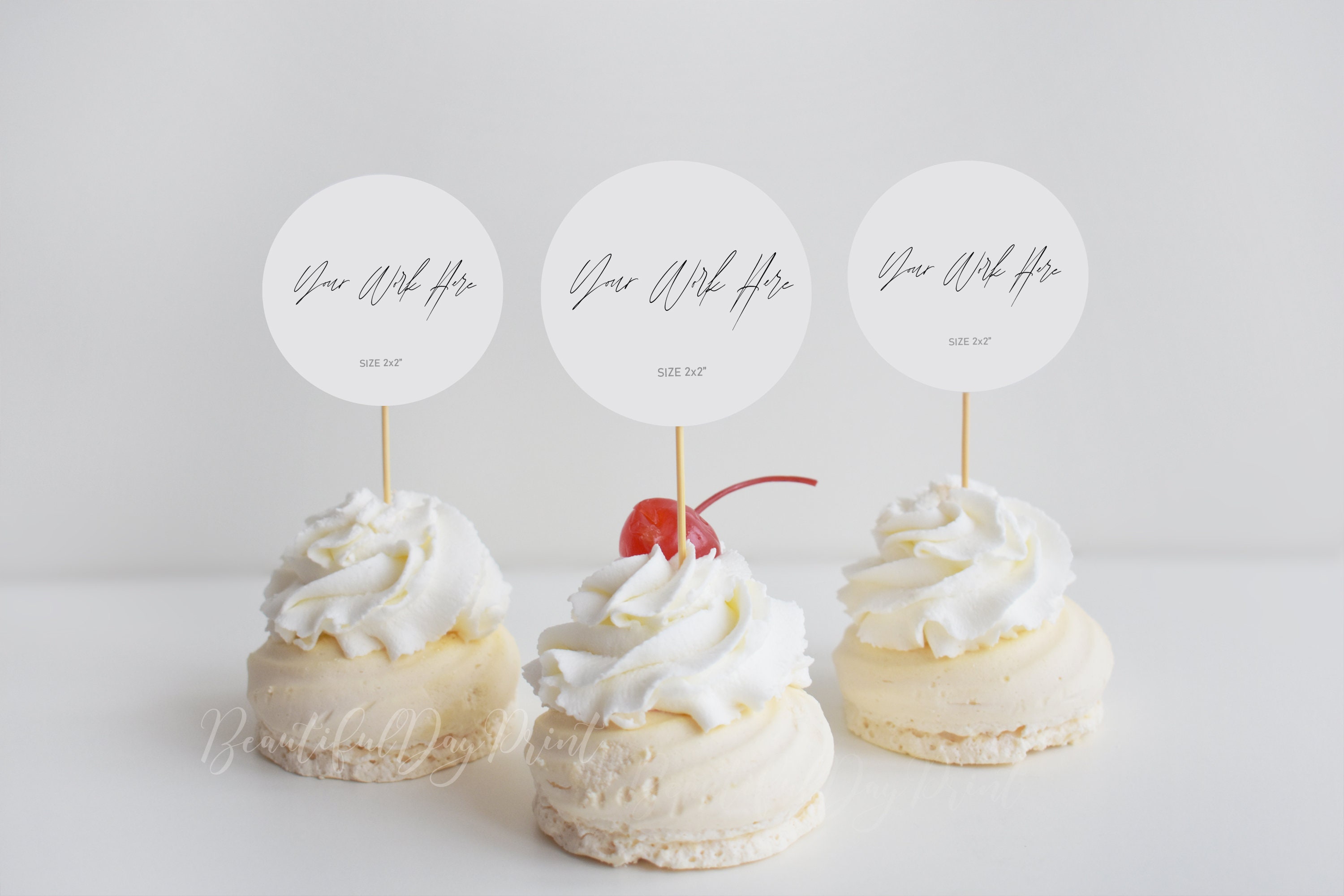 Download Wedding mockup Cupcake Topper Mockup Cupcake Tags Mock up | Etsy
