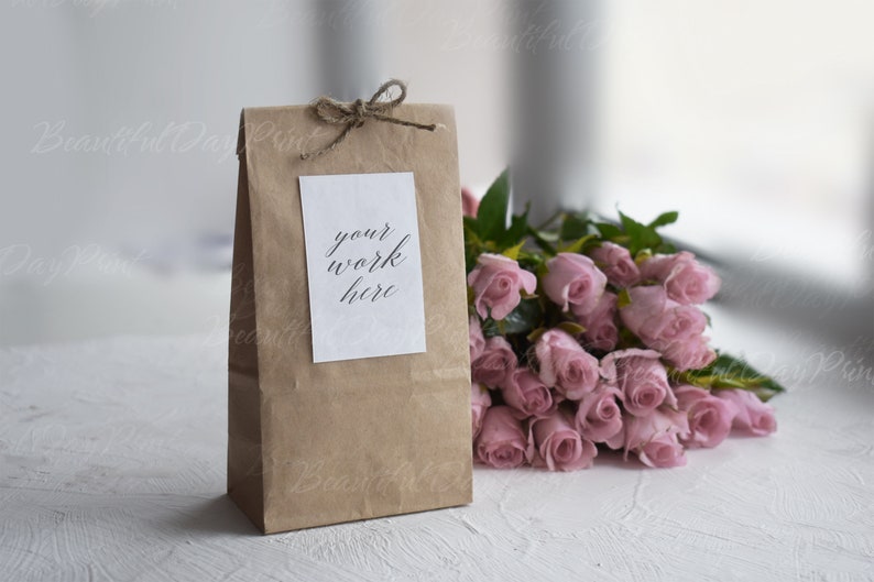 Download Hochzeit Mockup Kraft Tasche Mockup Sticker Mockup | Etsy
