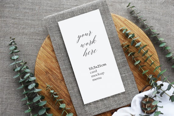 Download Mockup Wedding Menu Card Template Wedding Stationery Menu Etsy PSD Mockup Templates