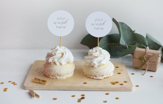 Download Wedding Mockup Cupcake Topper Mockup Cupcake Tags Mock Up Etsy