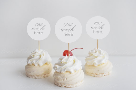 Download Wedding Mockup Cupcake Topper Mockup Cupcake Tags Mock Up Etsy