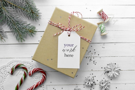 Christmas Mockup Christmas Tagchristmas Tag Mockupchristmas Etsy