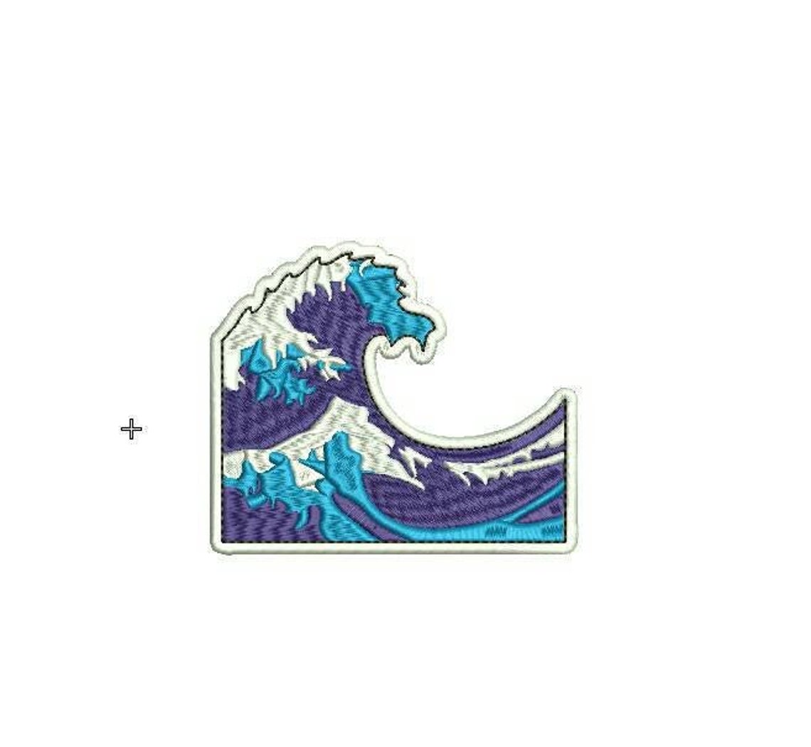 5-20cm Wave Patch Emoji Patch Great Wave off Kanagawa | Etsy