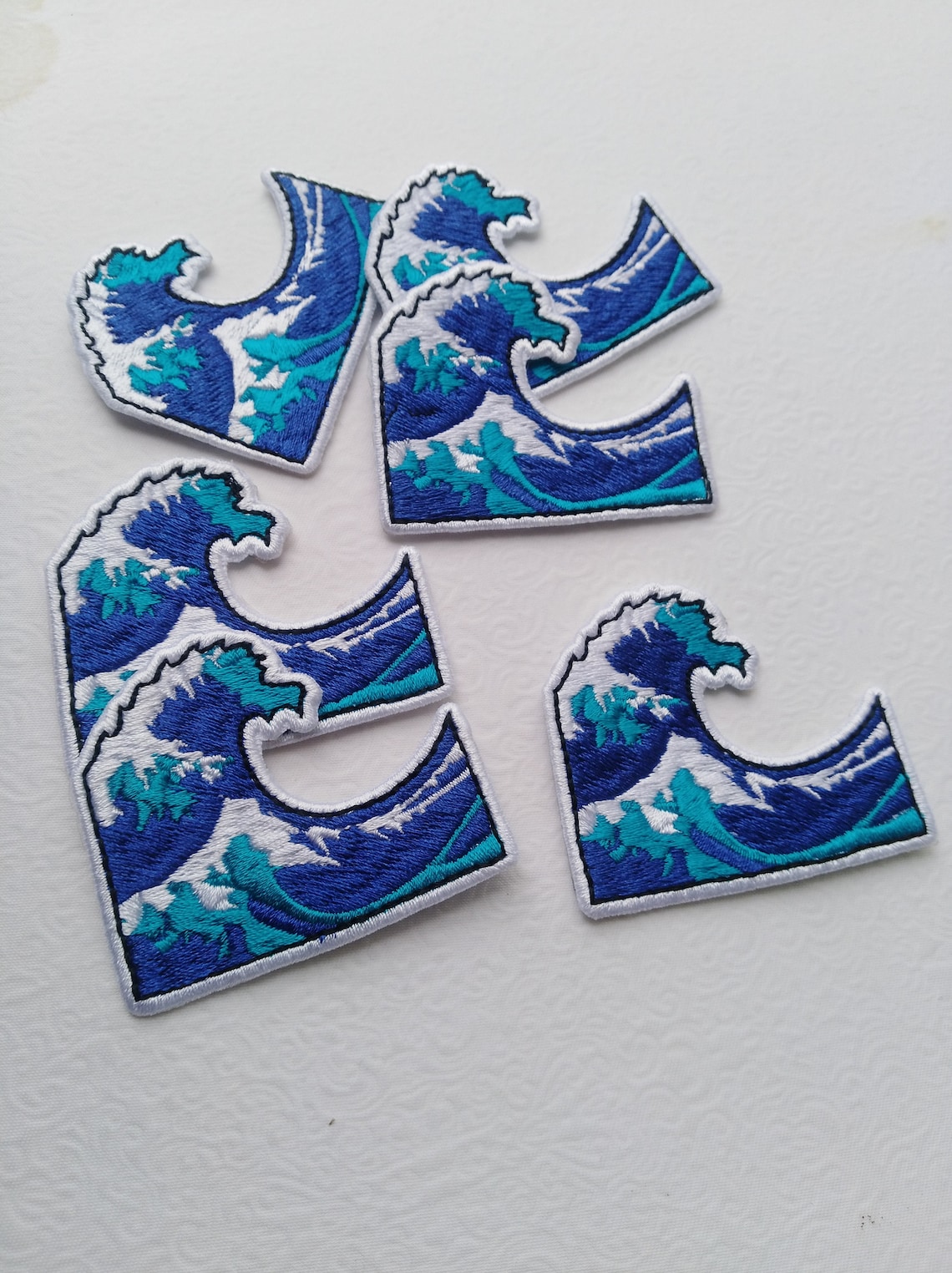520cm Wave Patch Emoji Patch Great Wave off Kanagawa Etsy