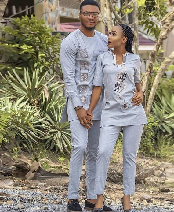 African Couples clothing couple's wear African wear Etsy