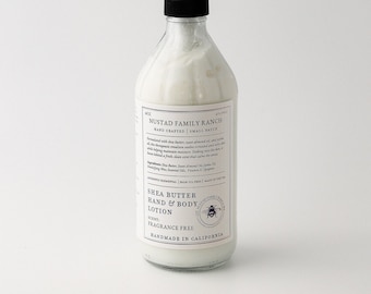 Shea Butter Lotion for Hand & Body, Body Moisturizer with Essential Oils and Natural Ingredients, Moisturizer, Shea Body Butter, Body Cream