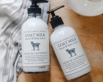 Goat Milk Lotion Set, Natural Hand & Body Moisturizer | Non-greasy