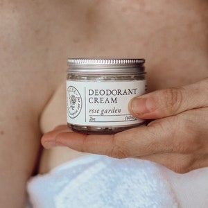 Rose Garden Natural Deodorant that Works | Full Body Deodorant with Essential Oils  | Aluminum Free Deodorant | Plastic Free ZERO WASTE