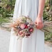 Pampas, Boho, Straw Flower and Lavender Dried Bridal bouquet / Dry Flower Wedding, Rustic Boho Brides, Bridesmaid bouquet, Dried bouquet