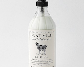 Patchuli Goat lotion, Goat milk lotion for body moisturizer, Hand & body Lotion with Essential Oil, Body Butter, Hand Cream