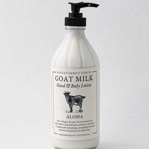Goat lotion, Aloha Goat milk lotion for body moisturizer, Hand & body Lotion with Essential Oil, Body Butter, Hand Cream