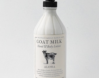 Goat lotion, Aloha Goat milk lotion for body moisturizer, Hand & body Lotion with Essential Oil, Body Butter, Hand Cream