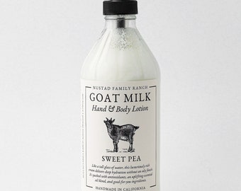 Sweet Pea Goat lotion, Goat milk lotion for body moisturizer, Hand & body Lotion with Essential Oil, Body Butter, Hand Cream
