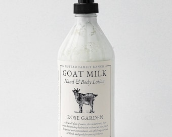 Rose Scented Goat lotion, Goat milk lotion for body moisturizer, Hand & body Lotion with Essential Oil, Body Butter, Hand Cream