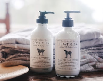 Goat Milk Lotion Set, Natural Hand & Body Moisturizer | Non-greasy