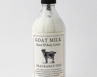 Fragrance Free Goat lotion, Goat milk lotion for body moisturizer, Hand & body Lotion with Essential Oil, Body Butter, Hand Cream