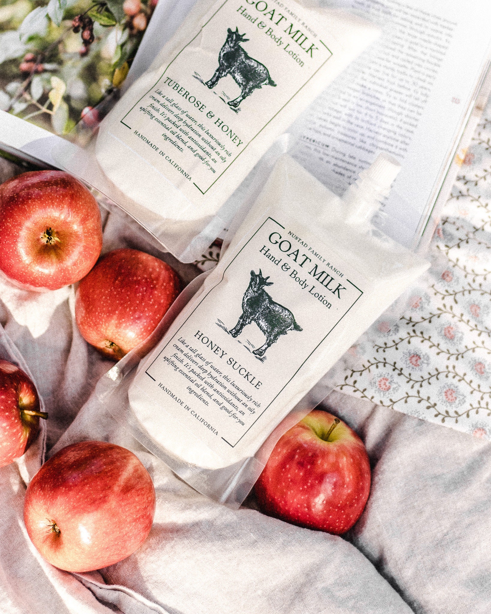 Goat Milk Lotion Set, Natural Hand & Body Moisturizer | Non-greasy