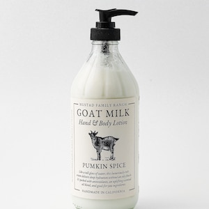 Pumpkin Spice Goat lotion, Goat milk lotion for body moisturizer, Hand & body Lotion with Essential Oil, Body Butter, Hand Cream