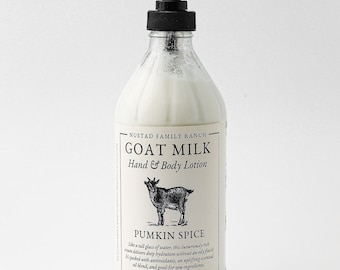 Pumpkin Spice Goat lotion, Goat milk lotion for body moisturizer, Hand & body Lotion with Essential Oil, Body Butter, Hand Cream