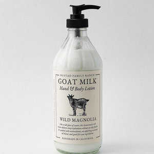 Wild Magnolia Goat lotion, Goat milk lotion for body moisturizer, Hand & body Lotion with Essential Oil, Body Butter, Hand Cream