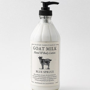Blue Spruce Goat lotion, Goat milk lotion for body moisturizer, Hand & body Lotion with Essential Oil, Body Butter, Hand Cream