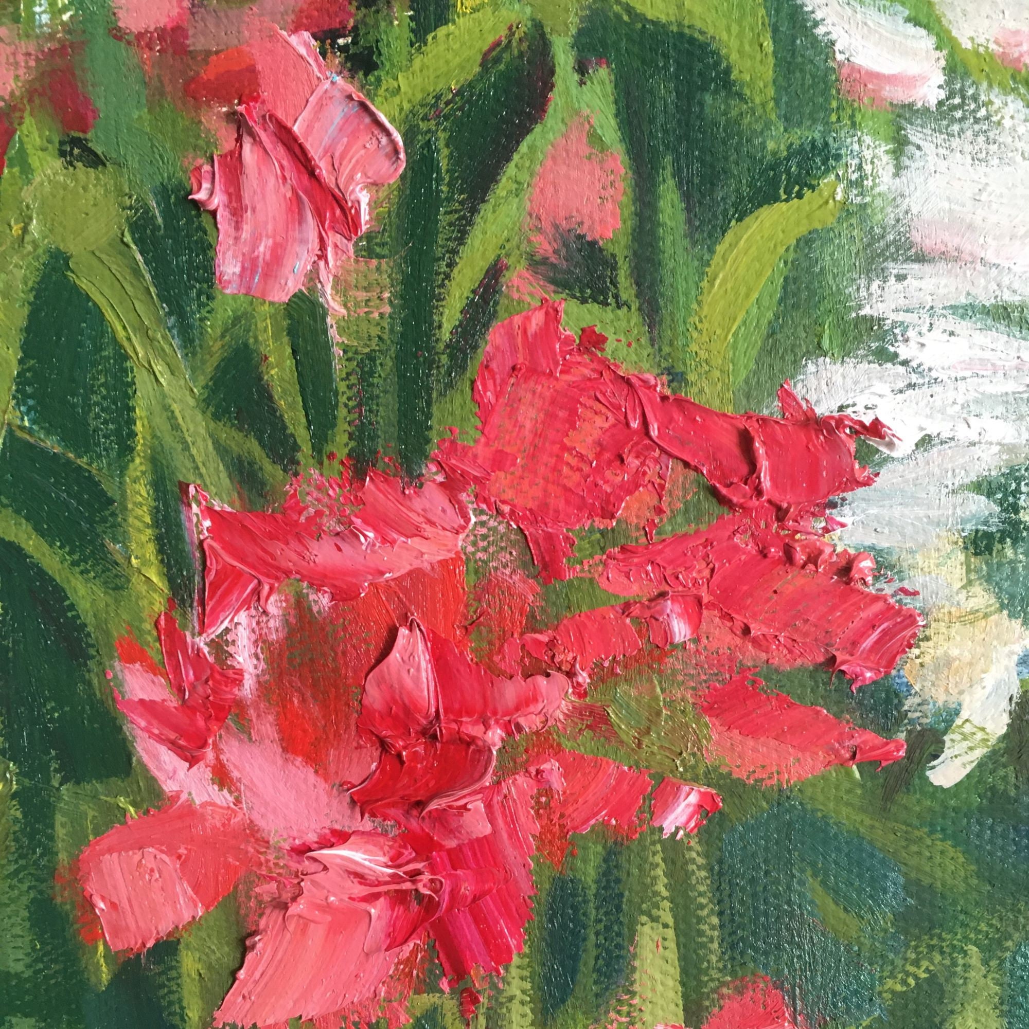 Carnation Painting Floral Artwork Still Life Original Art Etsy