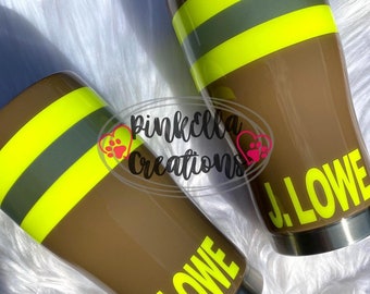 Bunker Gear Tumbler | Turnout Gear | Firefighter | Gift Idea for Him | Father’s Day | Husband | Custom