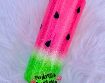 Glitter Tumbler | Watermelon | Neon Pink | Neon Green |