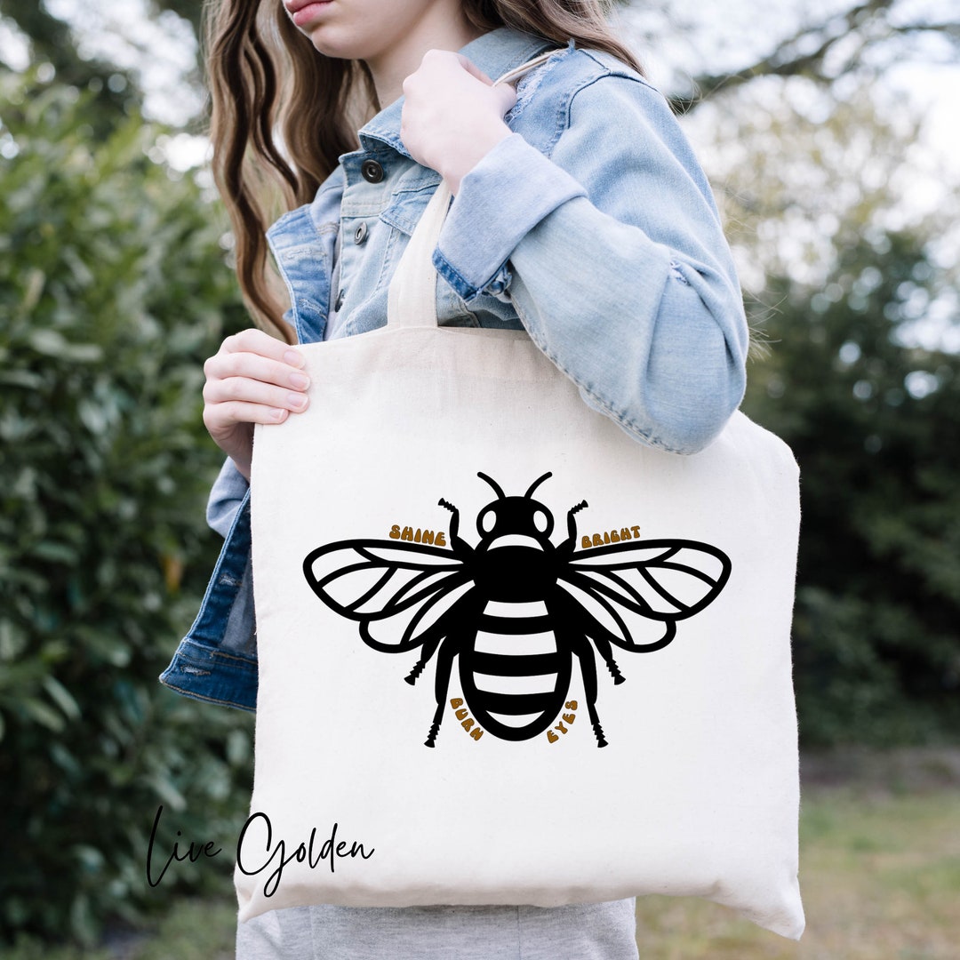 Geschenkset Für Lehrer – 3-teilig: Leinentasche, Make-up-Tasche & Bienen-Schlüsselanhänger