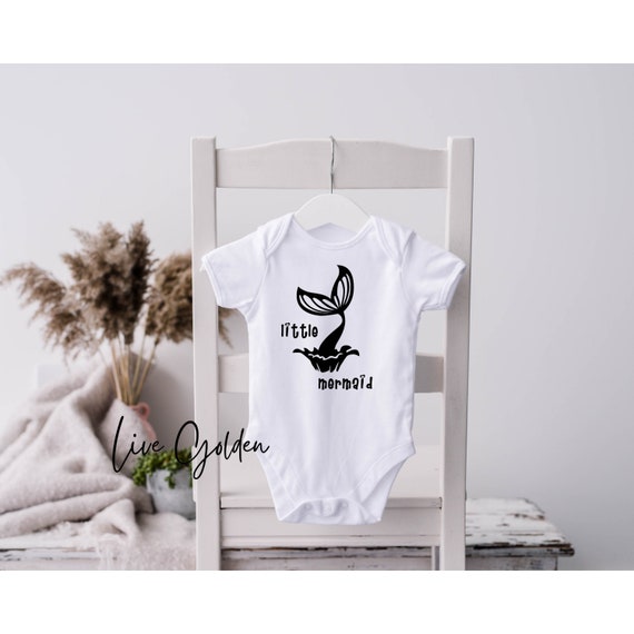 Little Mermaid Onesie Little Mermaid Bodysuit Birthday Etsy