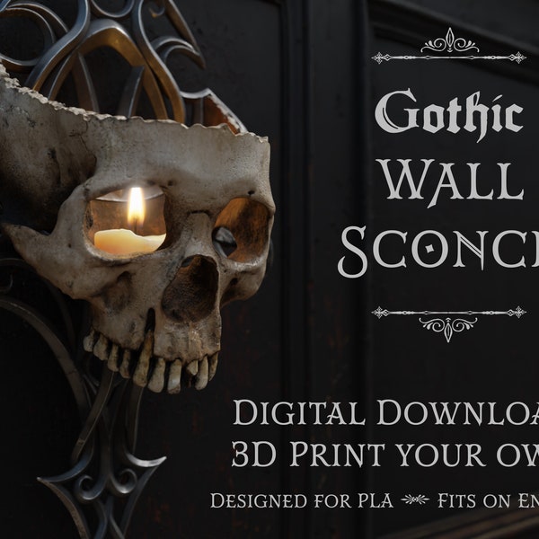 Gothic Wall Sconce - 3D Printable