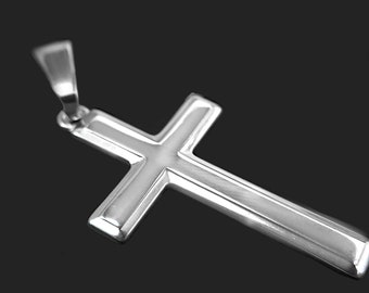 Mens Sterling Silver Cross Pendant Only