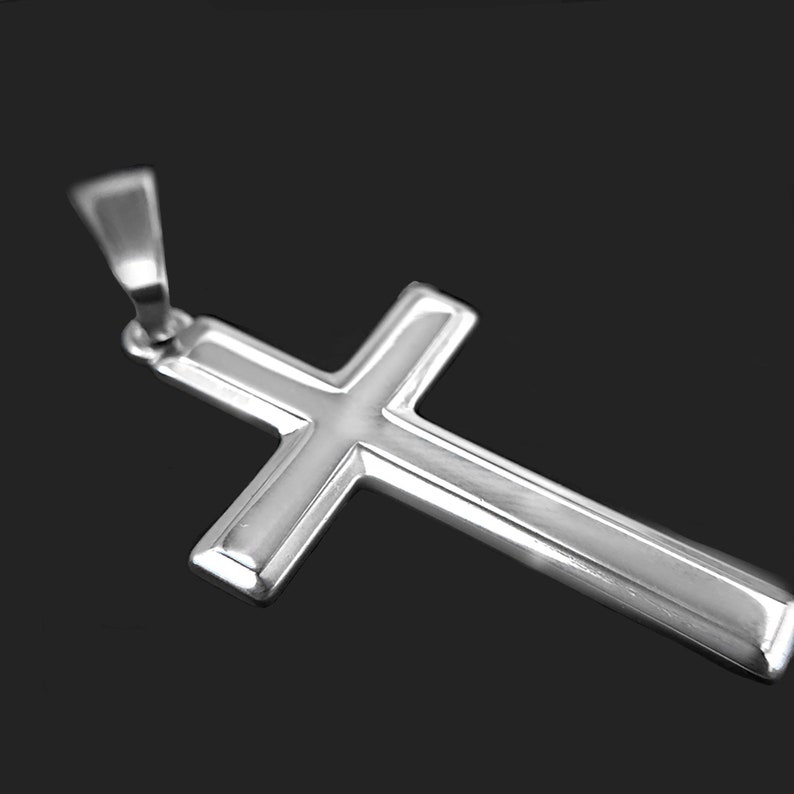 Mens Sterling Silver Cross Pendant Only Etsy