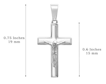 Small Sterling Silver Crucifix Cross Pendant Only