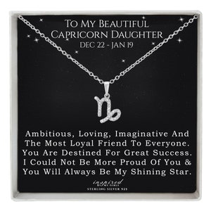 Cadeau collier zodiaque en argent sterling pour fille avec carte souvenir significative - Tous les signes du zodiaque disponibles