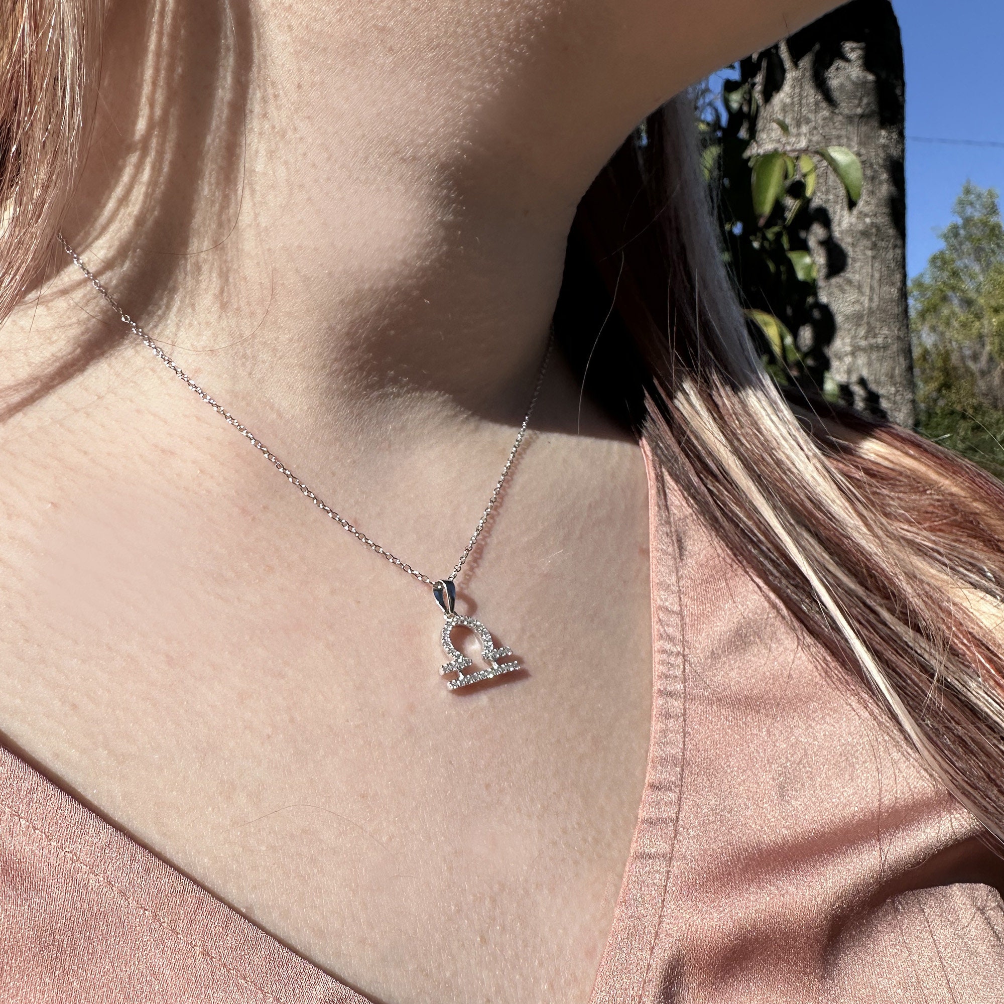 Sterling Silver Gemini Zodiac Necklace With Keepsake Card - Adjustable Rolo Chain, AAAAA CZ Stones - Perfect Astrology Gift - View #3