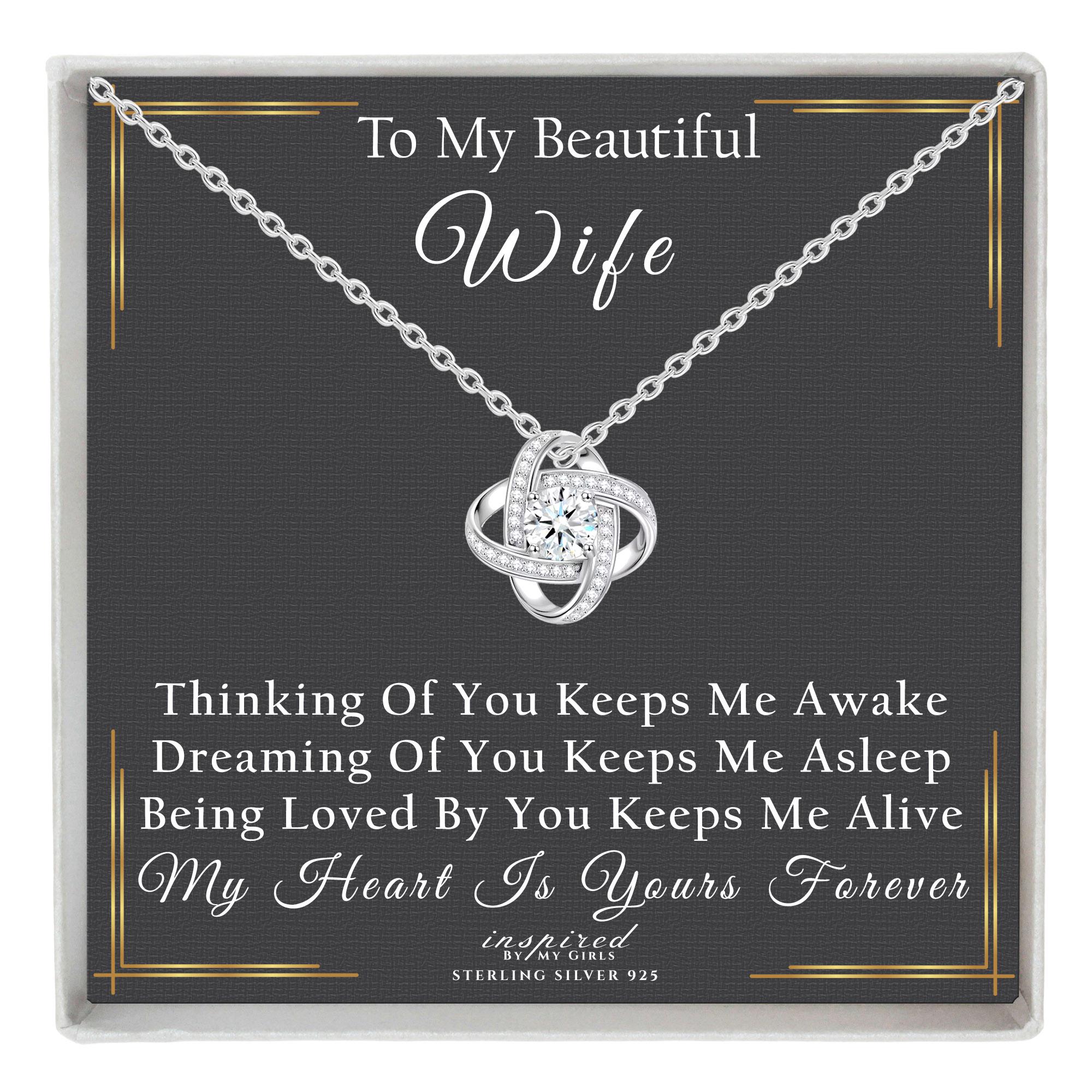 Sterling Silver My Wife Necklace Best Surprise Gift For Wife With