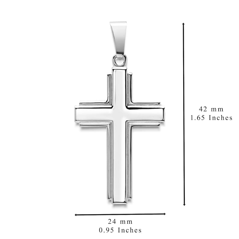 Mens Large Sterling Silver Cross Pendant Only Etsy