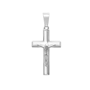 Mens Sterling Silver Crucifix Cross Pendant Only