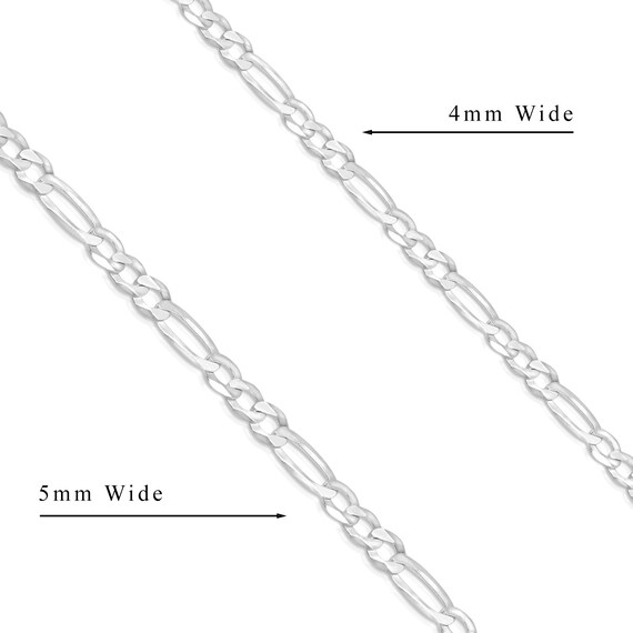 Sterling Silver Figaro Chain Necklace 