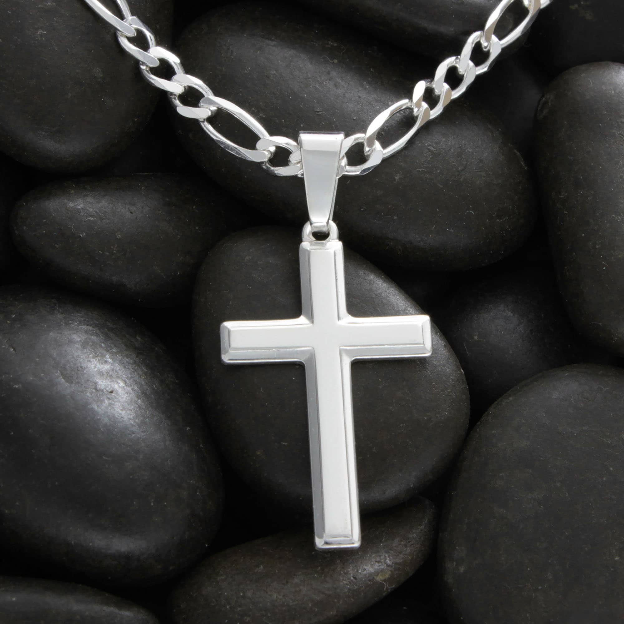 Silver Strike Mens Necklace 24