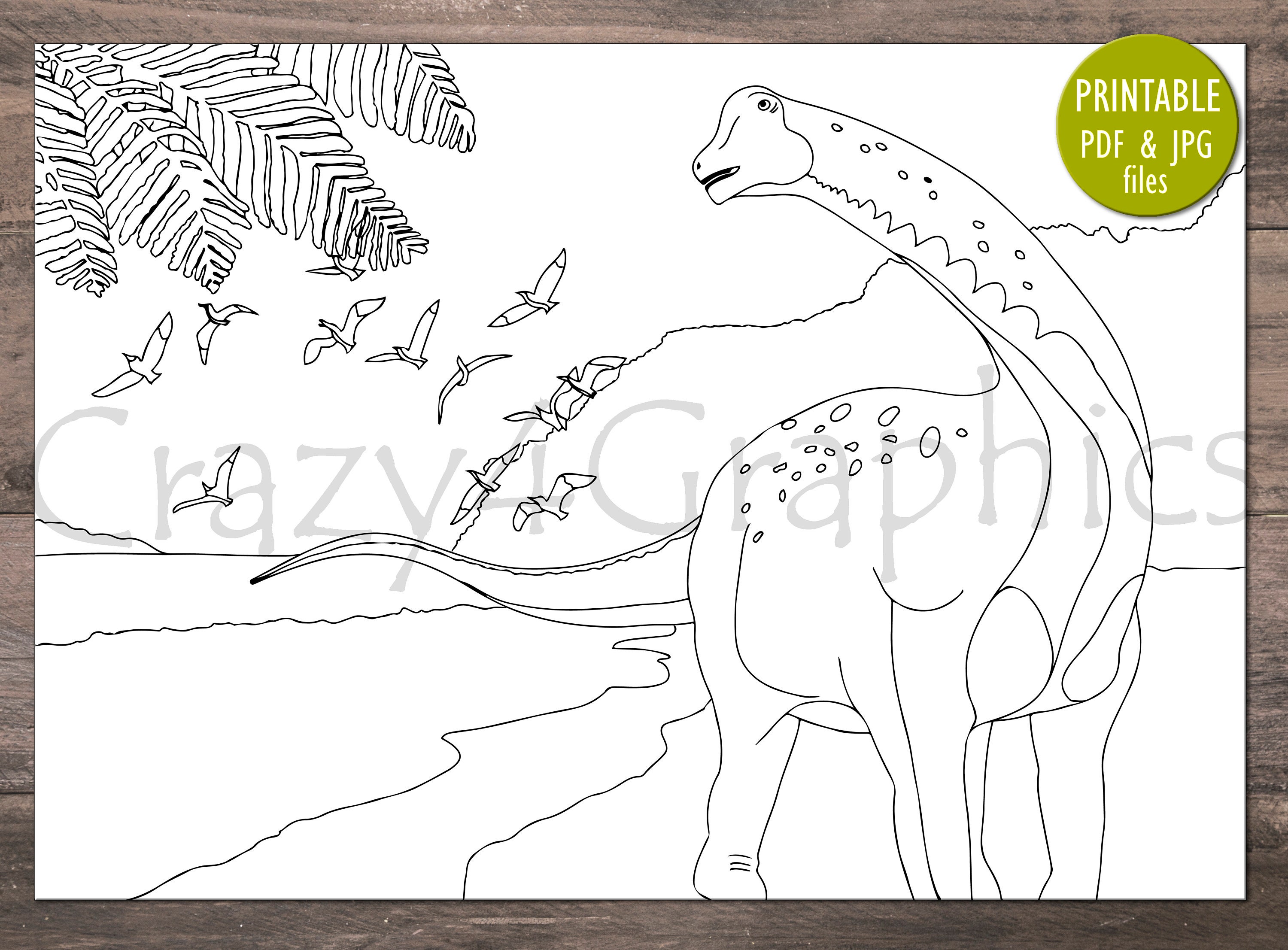 Dino 4 Coloring Pages, Dinosaurs Coloring Pages, Dinosaur Printable Set