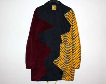 Long Coachjacket, Patchwork