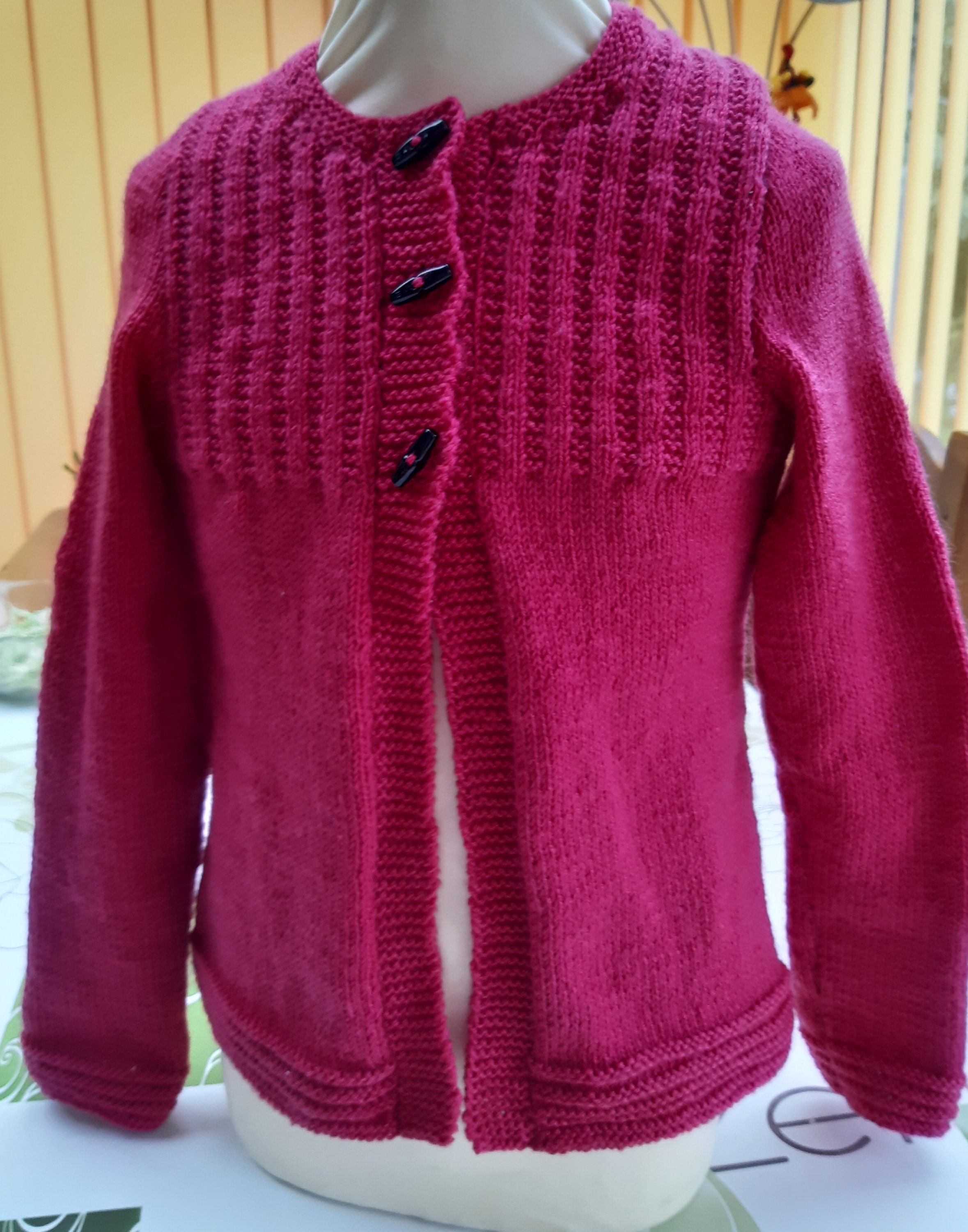 Fuschia jacket for 6/7-year-old girls | Etsy