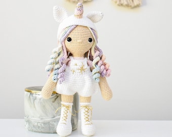 CROCHET PATTERN - Stella the Unicorn girl